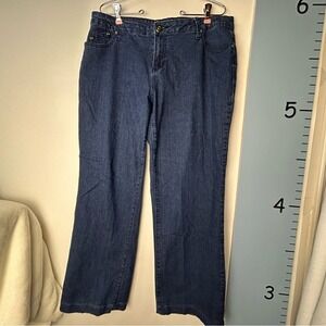 Cato Woman Straight Wide Leg Blue Jeans‎ 16W